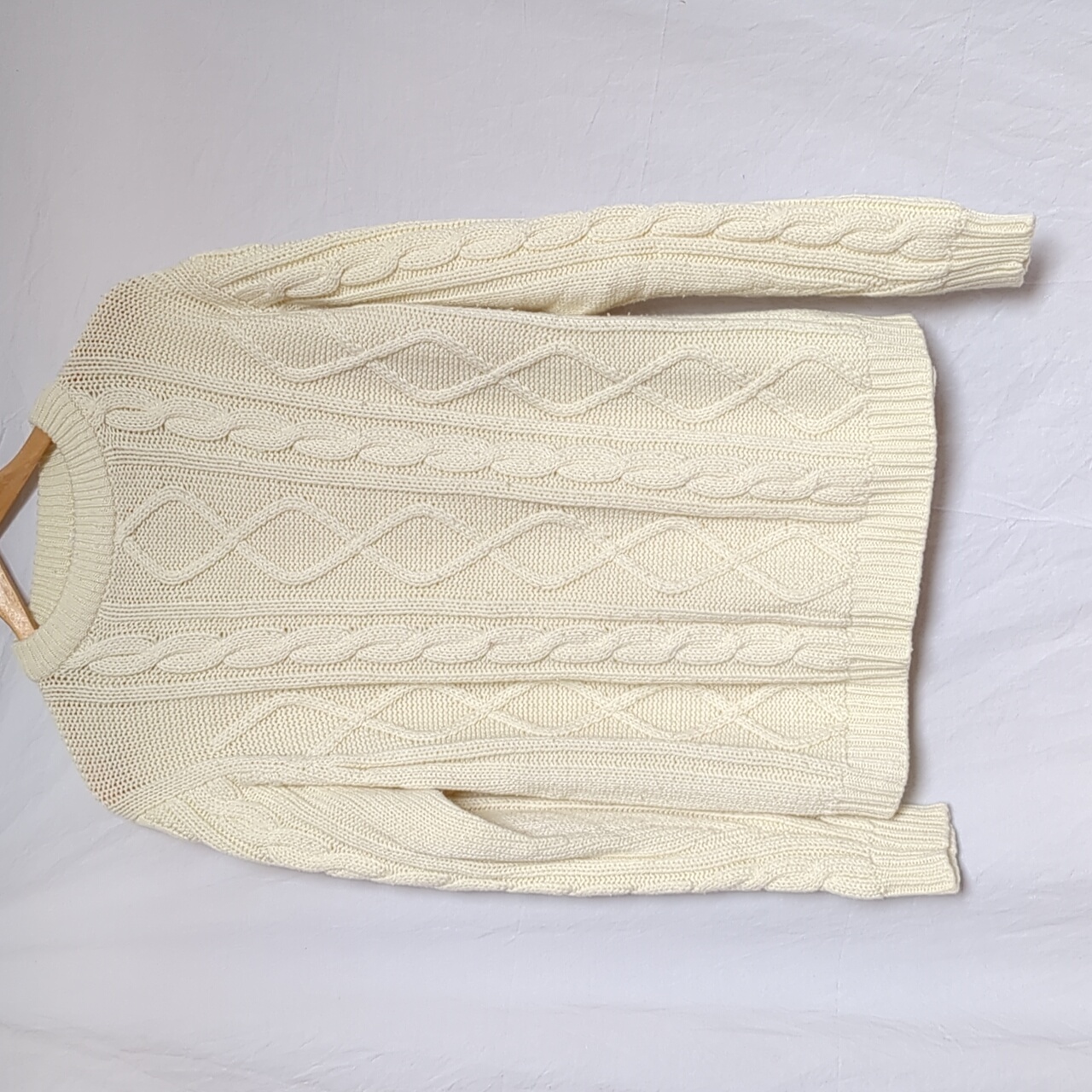The Bay Hudson Bay Acrylic Cable Knit Sweater Cream Hbc Large